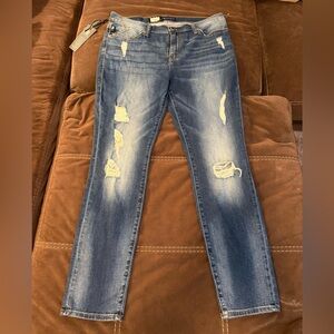 Rock & Republic Blue Distressed Skinny Jeans NWT